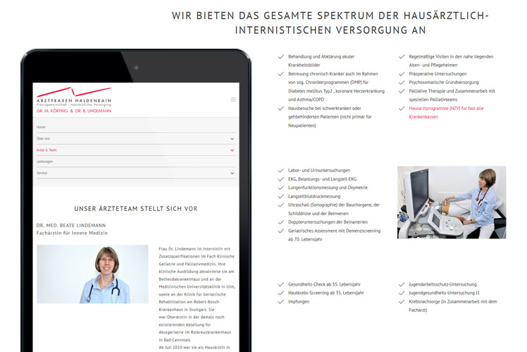 Hausarzt Praxiswebsite erstellen lassen in Stuttgart