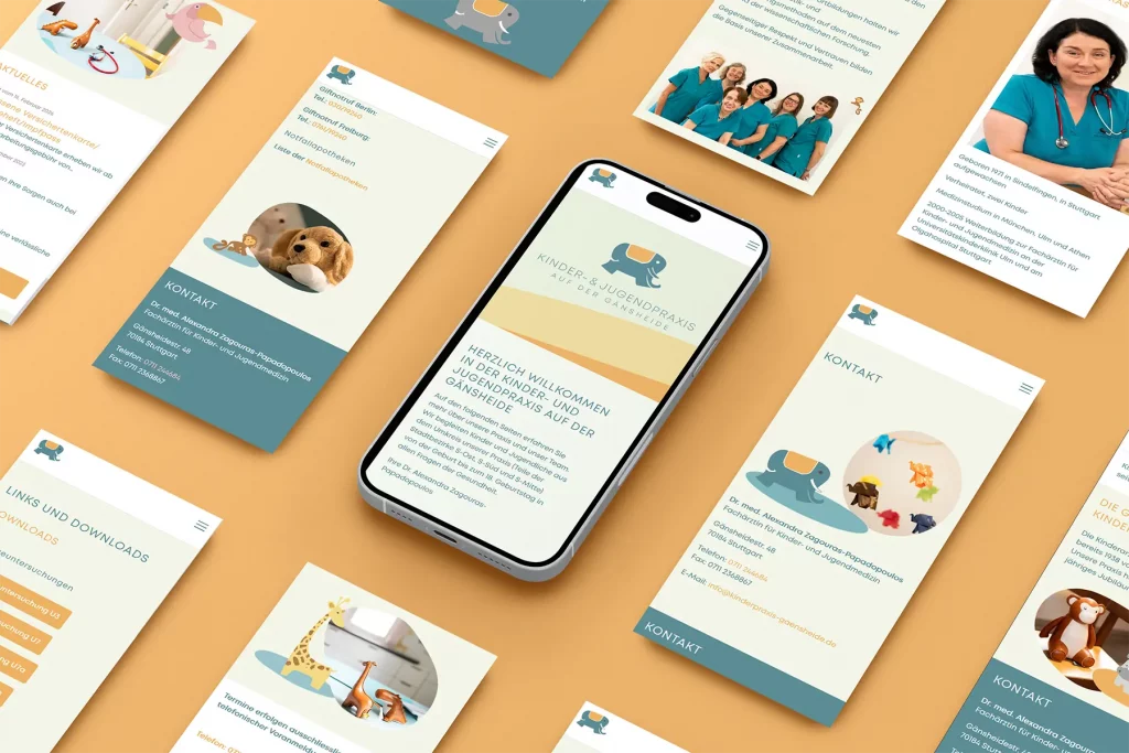 Webdesign Kinderarzt Praxis Webseite gestalten entwickleln
