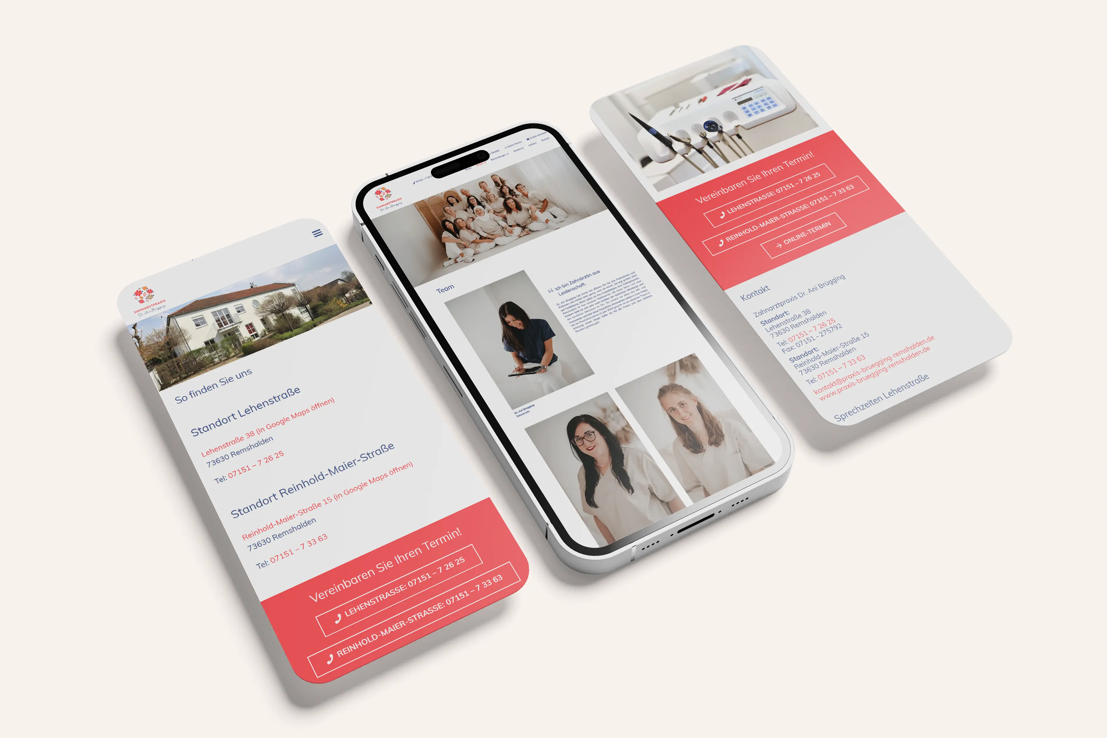 Webdesign Praxisgründung - PraxisWebsite im Smartphone